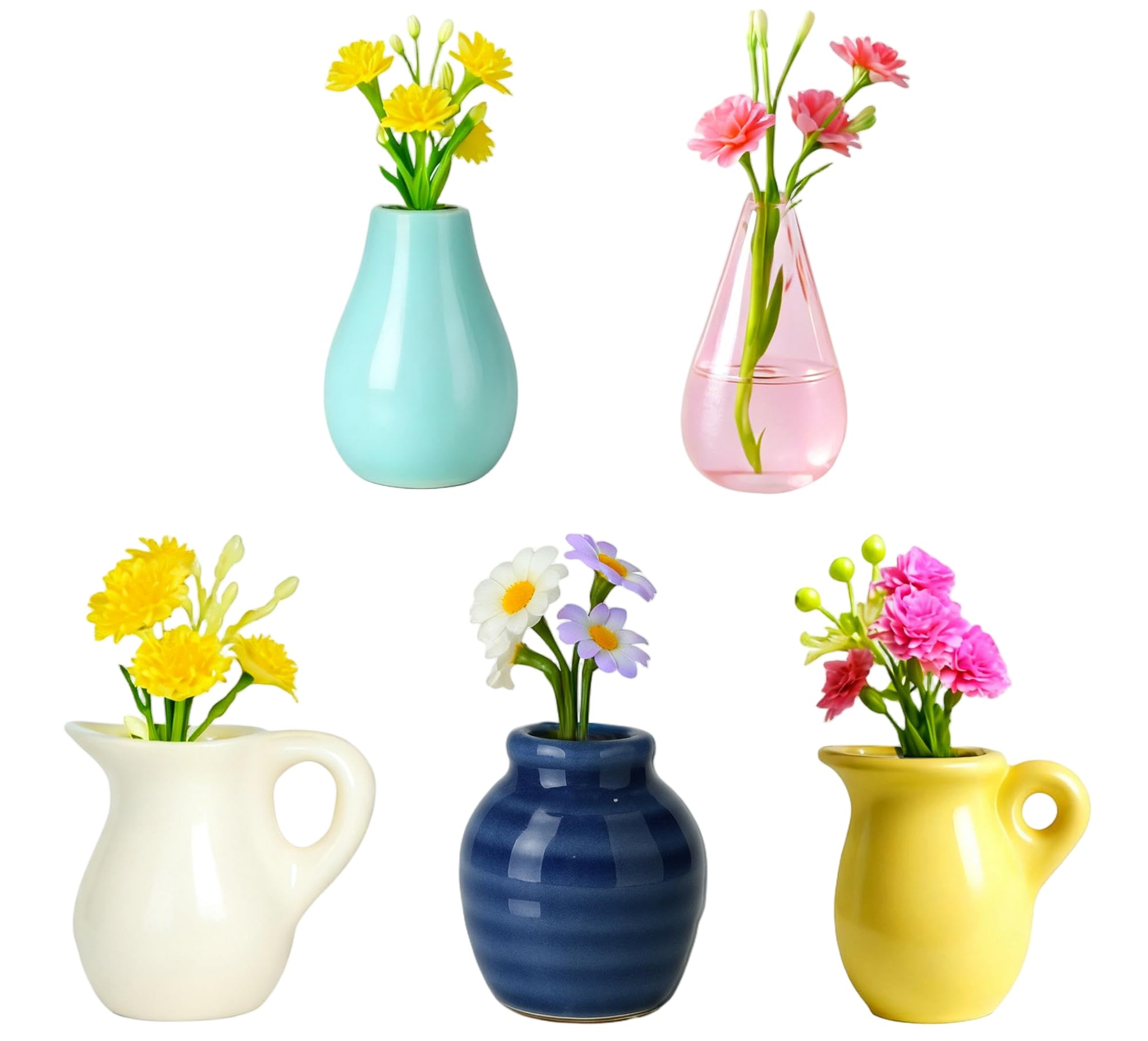 Amazon.com: Renmxj 5 Pcs Cute Mini Ceramic Vase Fridge Magnets